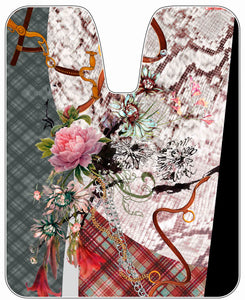 Print #1747 Plaid and Flowers.